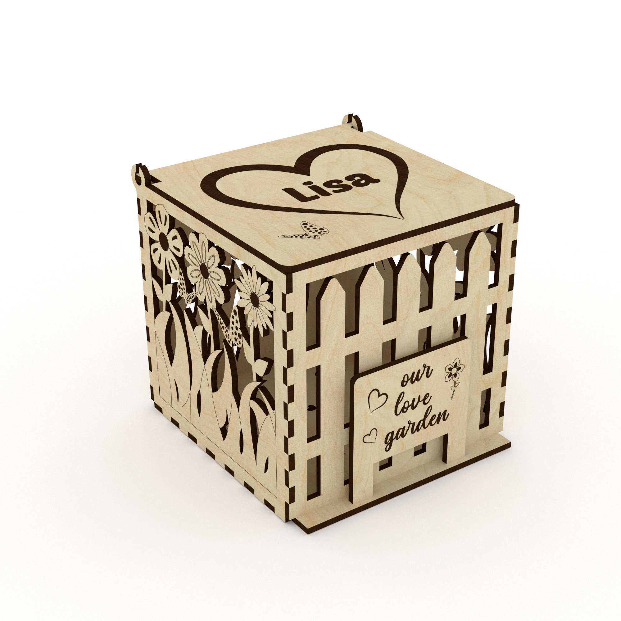Customized Gift Box SVG Laser Cut Gift Box Files Etsy