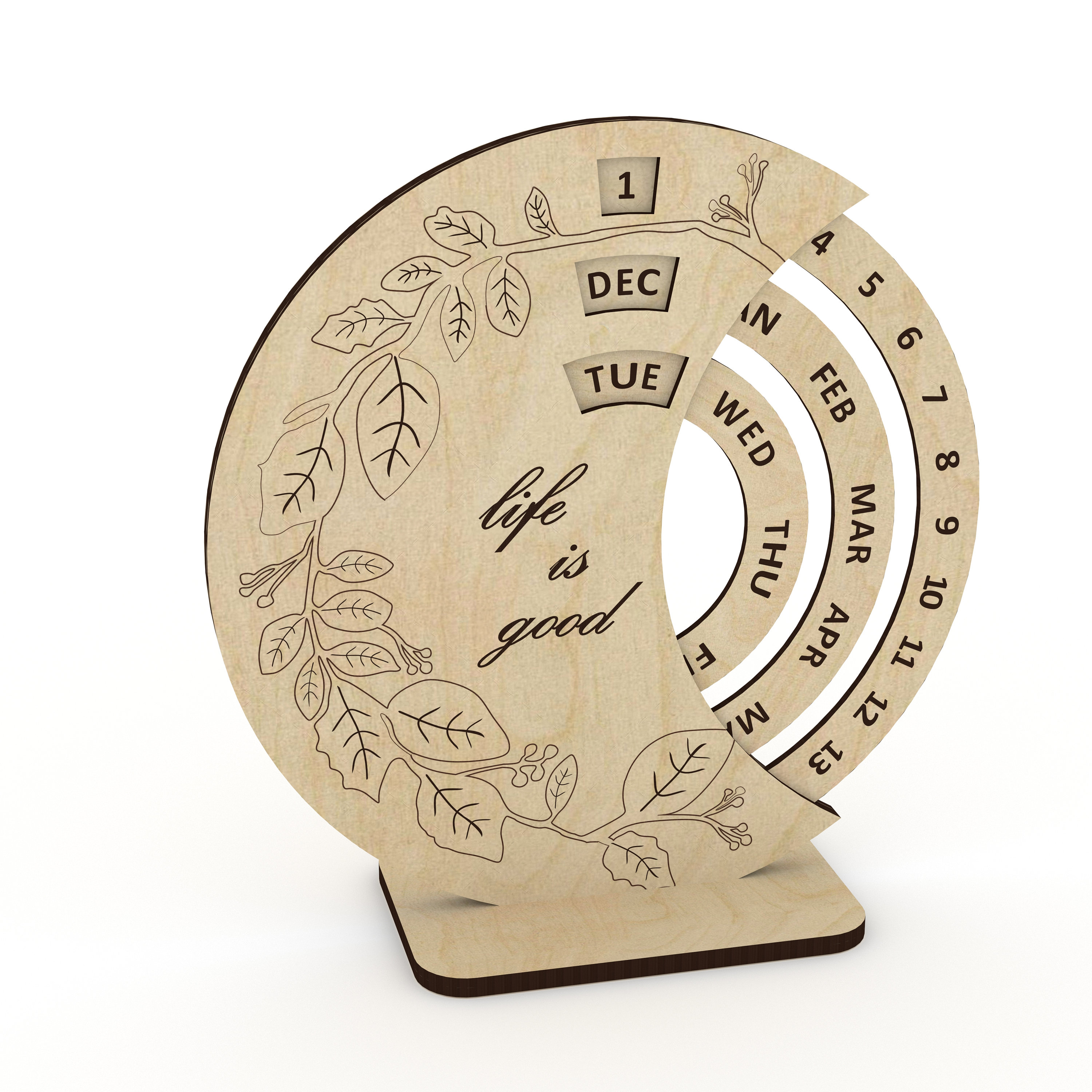 Calendar Laser Cut File Perpetual Calendar Vector CNC Cut Etsy Denmark
