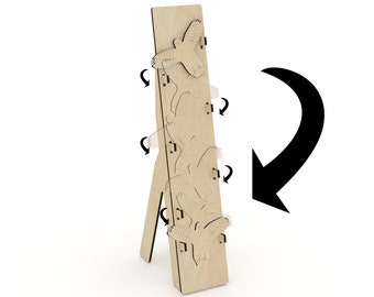 Lasergesneden speelgoedbestanden vallende vogel, lasergesneden spel, SVG-bestand, vectorgesneden bestand, digitale vectorkunst, CNC-bestand, CNC-patroon, CNC-gesneden, lasergesneden