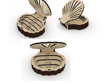 Wooden Personilazed Gift Box, Jewelry box, Laser cut file, Glowforge SVG vector plan, Valentines Day digital DXF