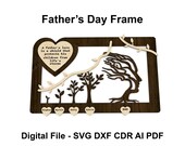 Father Day laser cut file, Family Frame, DAD SVG, Glowforge DXF vector, Wall decor Daddy