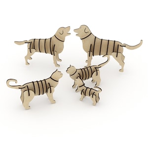 Pets Puzzle Laser Cut File, 3D puzzle, vector for CNC, vector file, vector cut file, digital vector art, cnc pattern, cnc cut