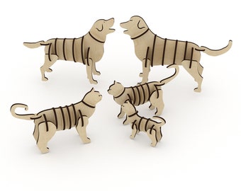 3d Puzzle Dog Etsy