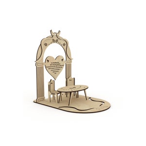 File di taglio laser per la tabella dei ricordi del matrimonio, file SVG "Loved Ones in Heaven", file Dxf per CNC, modello di taglio laser, piano vettoriale per il matrimonio