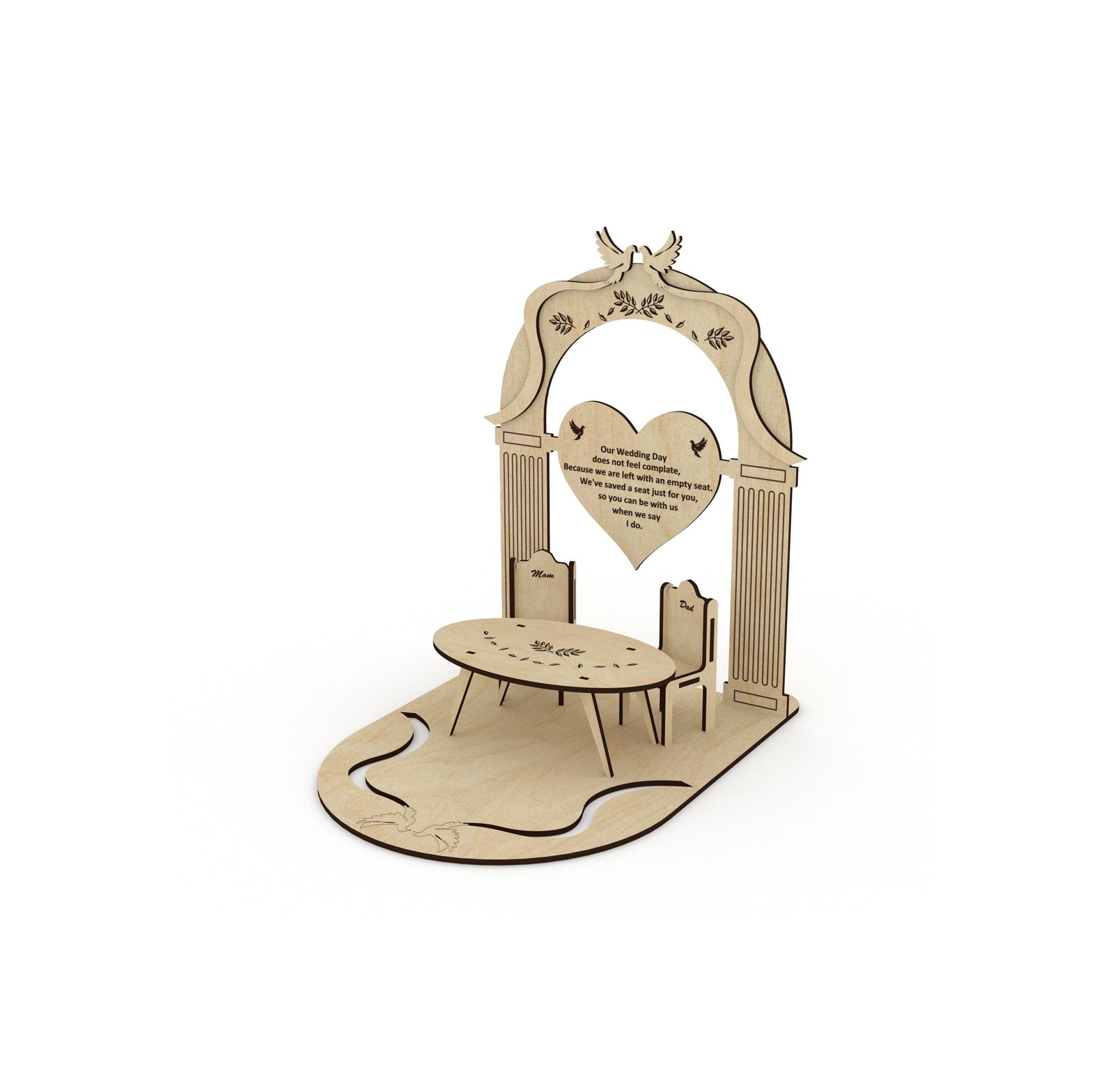 Memory Table Svg Wedding Memory Table Laser Cut File, Loved Ones in Heaven SVG, Dxf ...