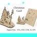 Christmas Card Laser Cut Files, Christmas Tree Gift, Christmas Souvenir Card, Cnc vector plan, Model Pattern File, Cnc Cut, DXF SVG Template 