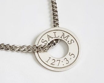 Collier cercle personnalisé en argent sterling - Pendentif prénom personnalisé, bijou fait main cadeau pour elle