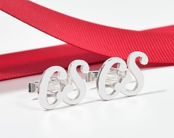 Buchstabe Manschettenknöpfe, Initialen Manschettenknöpfe, personalisierte Manschettenknöpfe, Groomsmen Geschenk, Bräutigam Hochzeit Manschettenknopf, Vater Geschenk, Vatertagsgeschenk für ihn