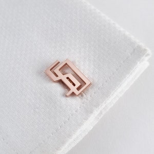 Personalized Cuff Links | Thin Initials Cufflinks for Groomsmen Gifts & Groom Wedding | Unique Name Cufflinks for Valentine&#39;s Day, Cufflinks
