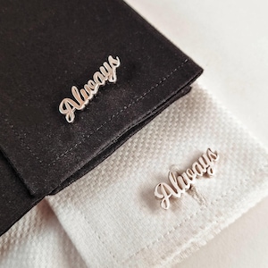 Regalo del día del padre para él, gemelos con nombre, gemelos personalizados, regalo para padrinos de boda, gemelos de boda para novios, gemelos con letras, gemelos