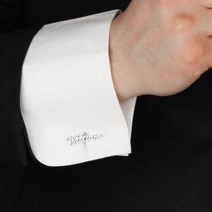 Gemelos iniciales, Puños personalizados, Regalo padrinos de boda, Gemelos de boda del novio, Gemelos de cartas, Gemelos, Gemelos, Regalo del Día del Padre para él