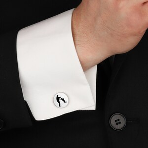 Enlaces de puños personalizados, regalo de padrinos de boda, gemelos de boda del novio, regalos del día del padre, gemelos, gemelos del padre, regalo del día del padre para él
