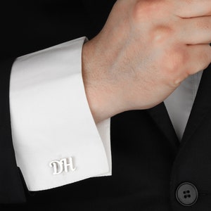 Gemelos personalizados, regalo para padrinos de boda, gemelos de boda para novios, regalo para el día del padre, día del padre, gemelos con letras, regalo para el día del padre para él