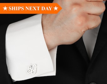 Initialen Manschettenknöpfe, personalisierte Manschettenknöpfe, Groomsmen Geschenke, Bräutigam Hochzeit Manschettenknöpfe, Name Manschettenknöpfe, Valentinstag Geschenk, Vatertagsgeschenk