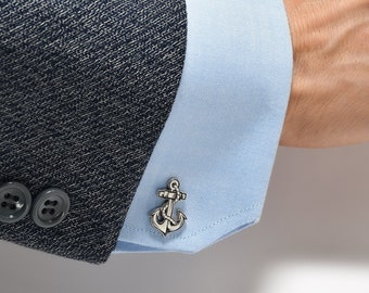 Anchor Cufflinks, Father's Day Gift For Him , Groomsmen gift , Groom Wedding Cufflinks , Cuff links, Father Cufflink, Ship Captain Accessory