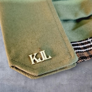 Gemelos, juego de gemelos con iniciales personalizadas, regalos personalizados para padrinos de boda, accesorios de boda para novios, gemelos de tres letras, gemelos con iniciales