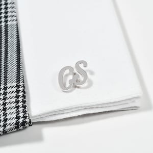 Gemelos con letras, gemelos con iniciales, gemelos personalizados, regalo para padrinos de boda, gemelos de boda para el novio, regalo para el padre, regalo para el día del padre para él