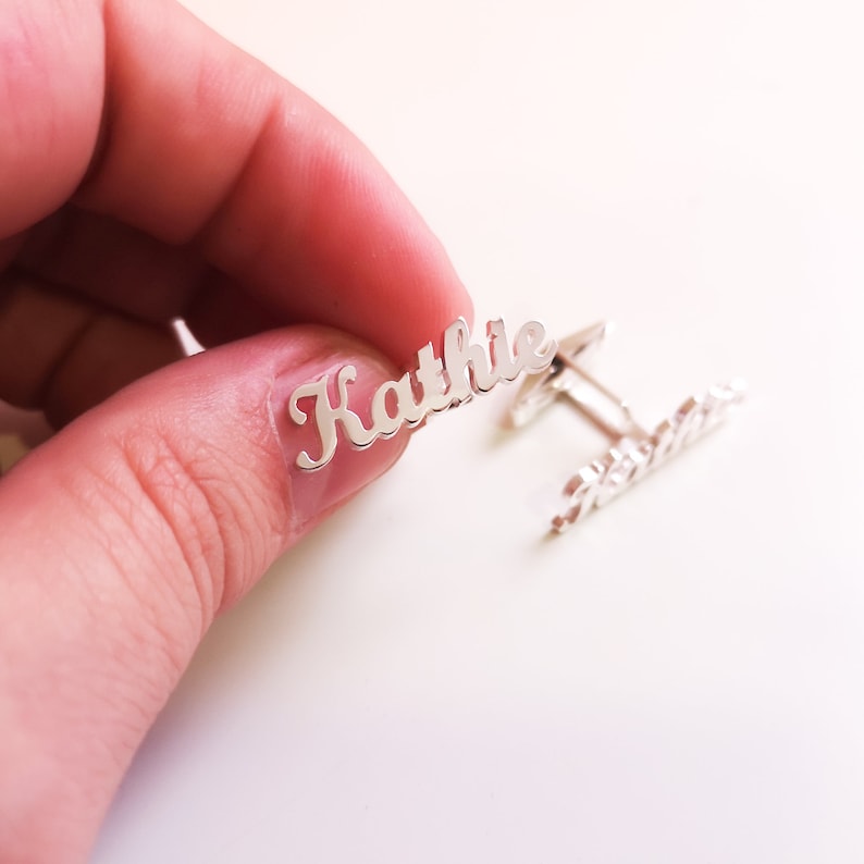 Personalized Cuff Links Father Day Gift Letter Cufflink Valentine/'s day Cufflinks Groomsmen gift Name Cufflinks Groom Wedding Cufflink