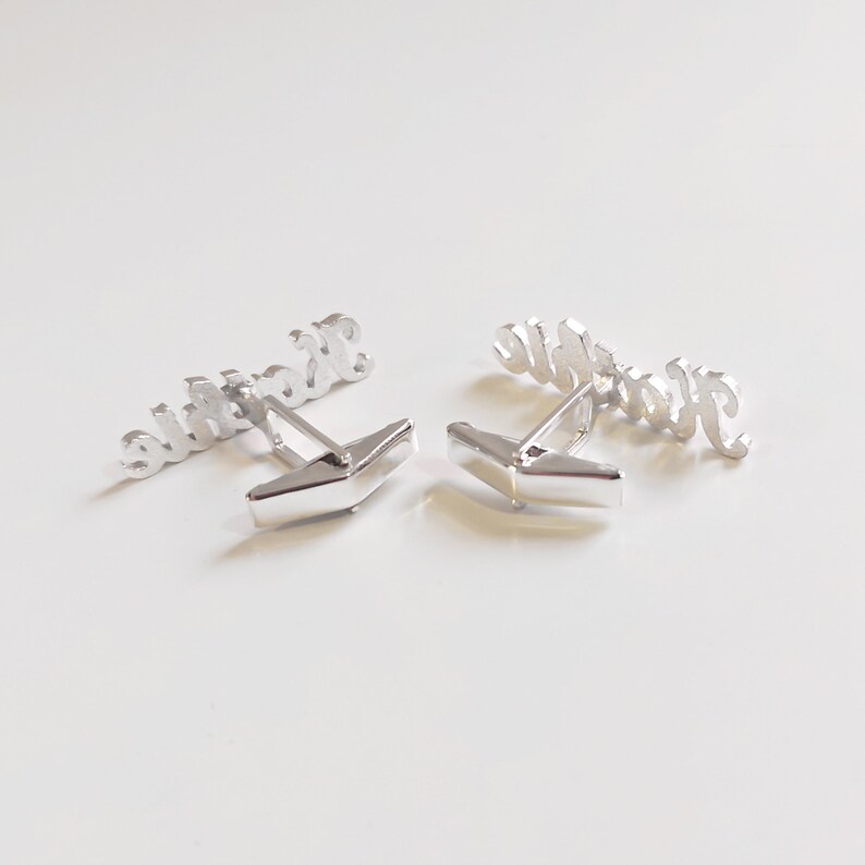 Personalized Cuff Links Father Day Gift Letter Cufflink Valentine/'s day Cufflinks Groomsmen gift Name Cufflinks Groom Wedding Cufflink