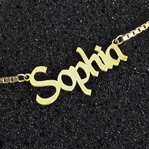 Dainty Box Chain Necklace • Custom Name Necklace in Gold, Silver, or Rose Gold • Personalized Name Jewelry • Gift for Her •  Minimalist Gift