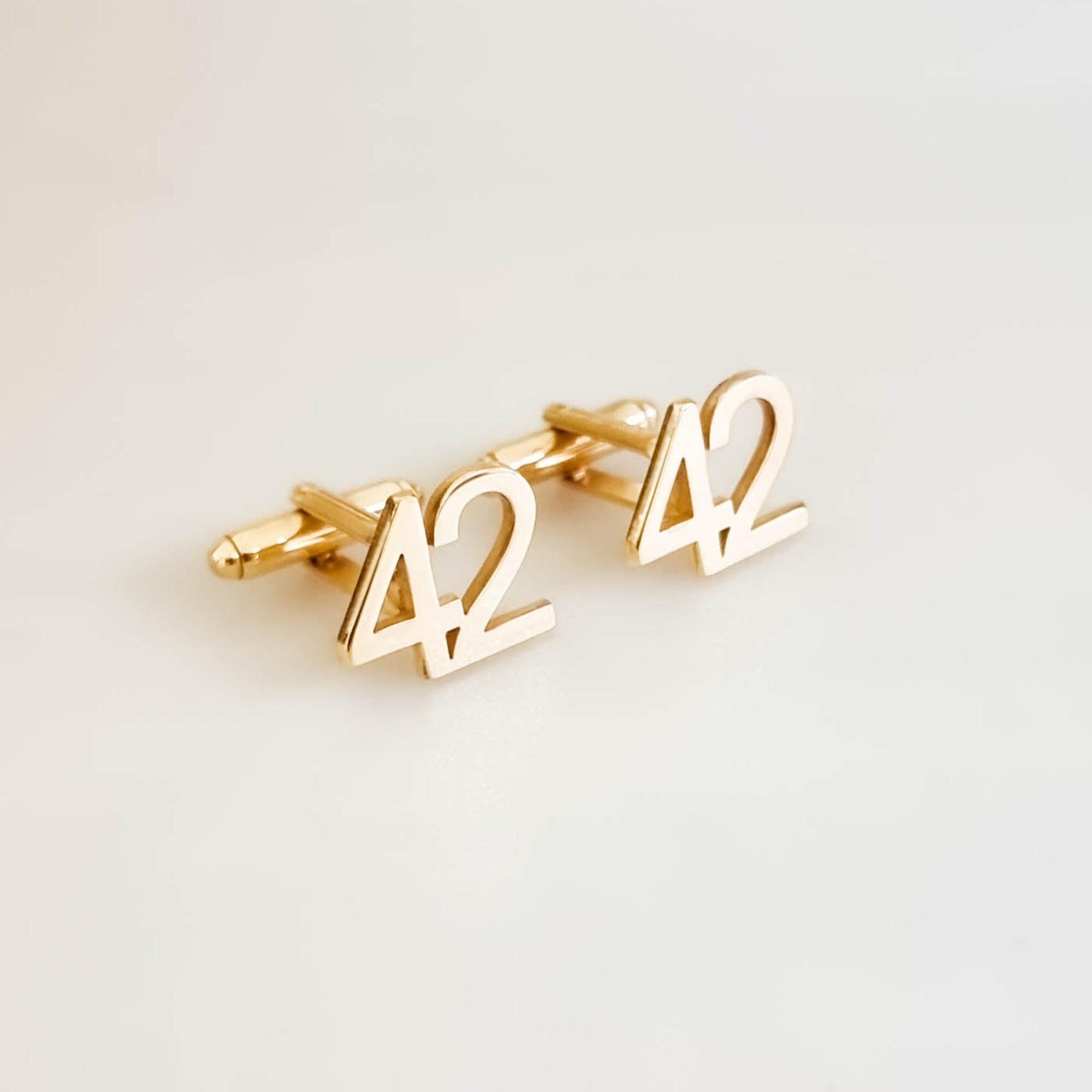 Personalized Sterling Silver Number Cufflinks – Handmade Groomsmen Gift ...