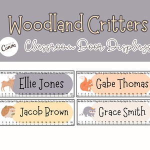 Woodland Critters Classroom Name Plates / Classroom Desk Labels / Classroom Printables / Teacher Supplies / Classroom Organization Download