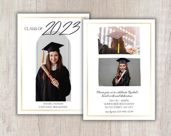 Graduation Announcement and Invitation Video / Digital Highschool Graduation Invitation / Animated Graduation Announcement to Text to family