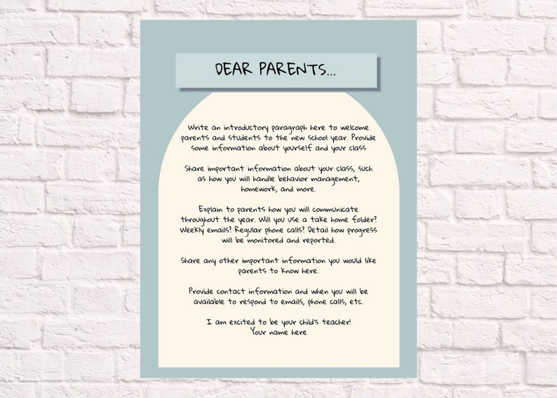 EDITABLE Meet The Teacher Template Teacher Welcome Letter Etsy Hong 