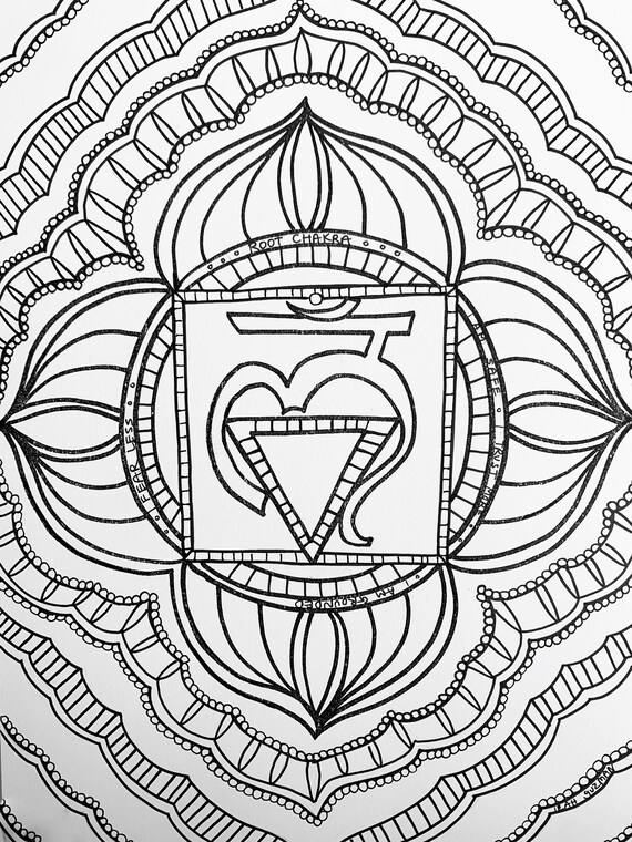 Root Chakra Coloring Page | Etsy