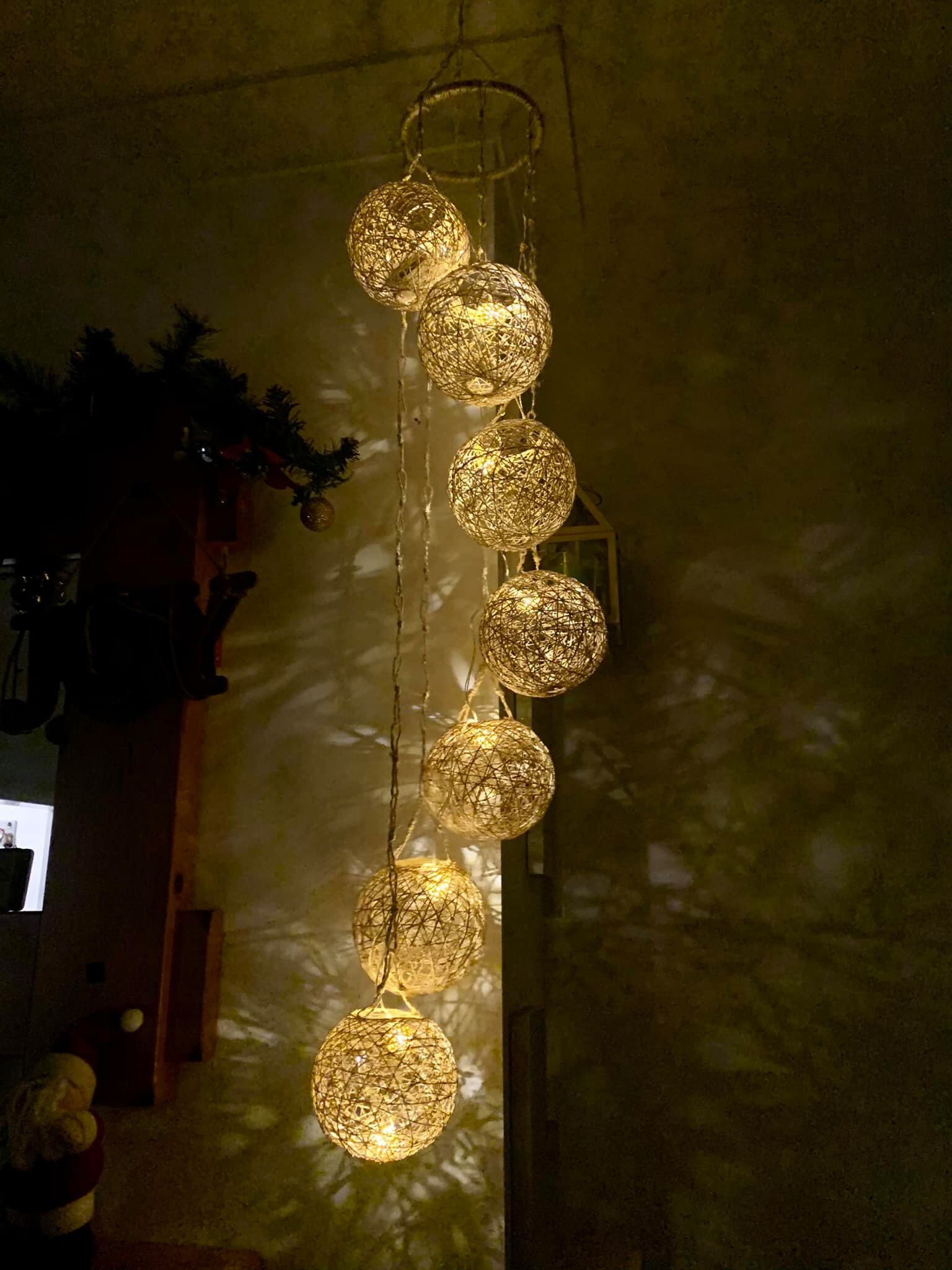 Handwoven ABACA Hanging Lamp Balls Set of 7 100 Abaca Fibre Etsy