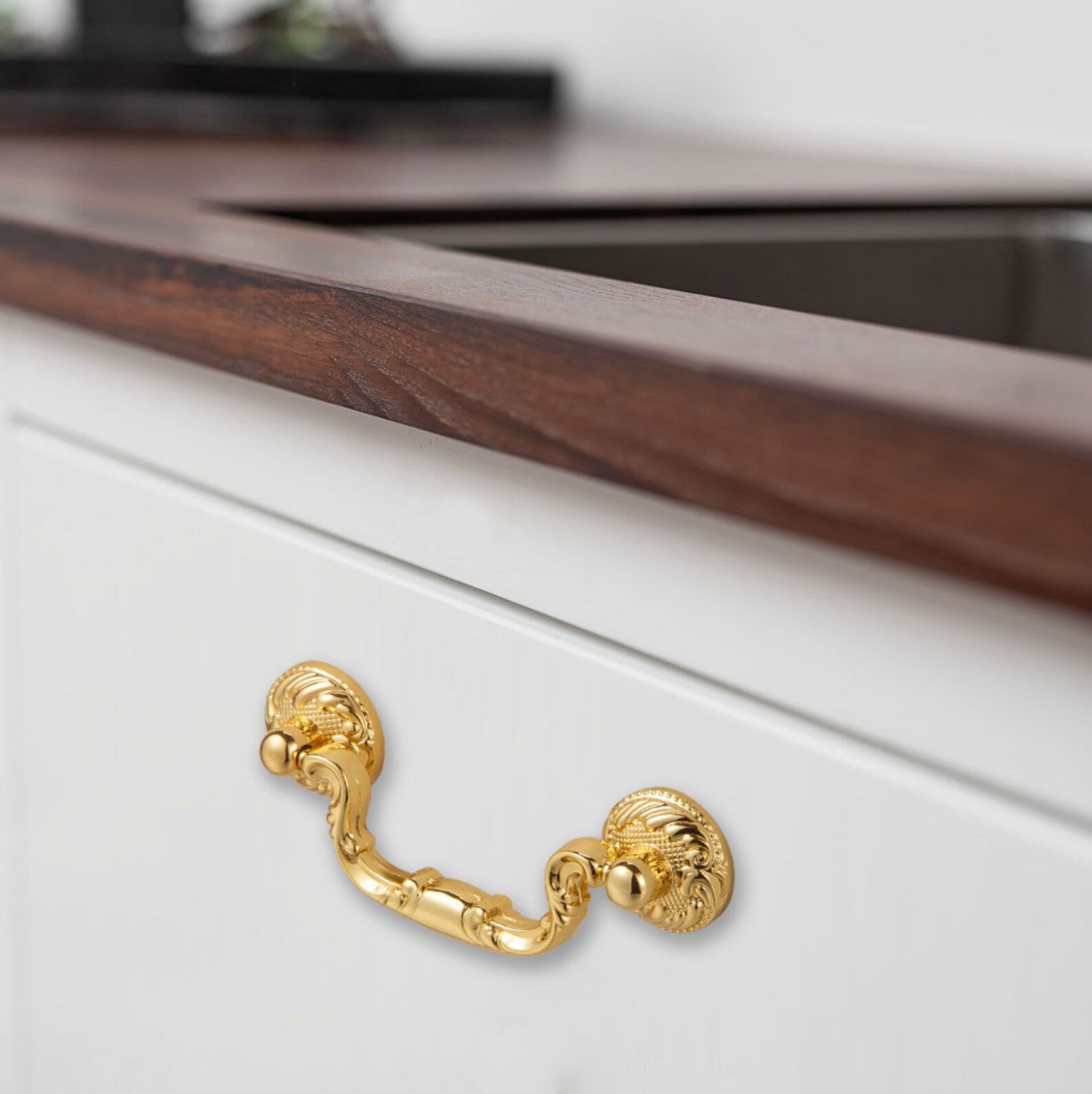 Bright gold drawer pull handlesgold finish drawer Etsy