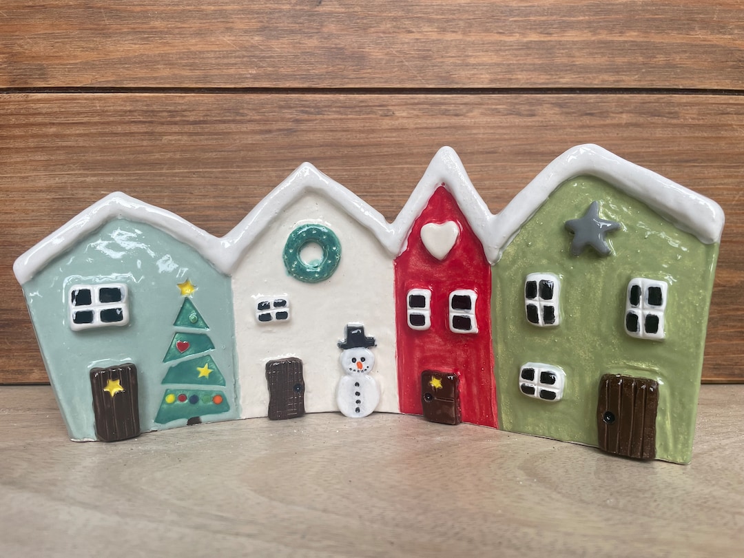 Ceramic Christmas Houses Etsy UK