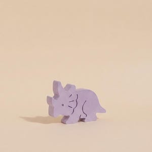 Cute Triceratops Dinosaur Plaster Diffuser Pastel Purple Dino Statue for Kids Room Minimalist Concrete Photography Prop, Aesthetic Gift idea
