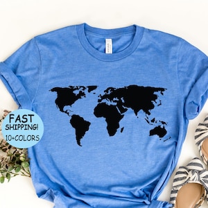 Weltkarten Shirt, Welt ohne Grenzen Shirt, Weltfrieden Shirt, Geographie Bekleidung T-Shirt, Reise-Liebhaber T-Shirt, World Tour Shirt, Abenteuer T-Shirt