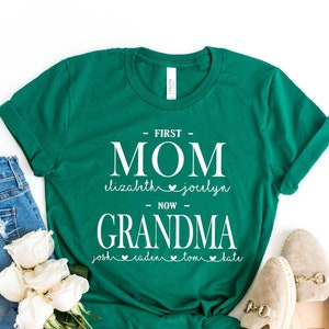 Mom Shirt, Personalized Mom Shirt, Gift For Mom, Gift For Grandma, Shirt With Kids Names, Grandma Shirt, Mom Shirt Kids Names Shirt,Mom Gift