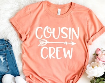 Cousin-shirt met ronde hals: bijpassende familie-T-shirts van katoenmix