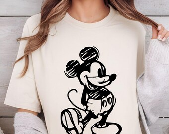 Camiseta con dibujo de Mickey y Minnie de Disney Comfort Colors, camiseta de pareja familiar de Mickey y Minnie, camiseta de viaje familiar de Disney, camiseta de vacaciones familiares de Disney