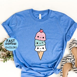 Ice Cream Lovers Shirt, Kawaii Ice Cream Sweatshirt, Holiday Ice Cream shirt, Ice Cream Tee,  Summer Ice Cream Shirt, Cute Ice Cream Hoodie