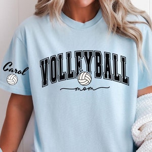 Comfort Colors Volleyball Mom Shirt: Personalized Sleeve Tee