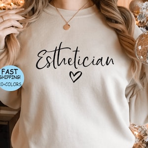 エステティシャンハートTシャツ：美容、スキンケア、メイクアップアーティストへのギフト