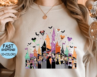 Sweatshirt Disney Halloween Princess Castle, shirt Halloween Princess-personages, Halloween Princess Team-T-shirt, hoodie Halloween-gezinsreis