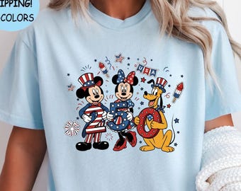 Disney Mickey and Friends 4th of July Shirt, USA 250 Years Sweatshirt, Independence Day Tee, USA 250th Anniversary Hoodie, USA Patriots Gift