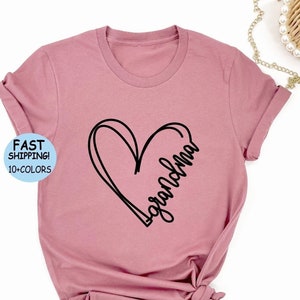 Personalized Grandma Shirt ,Custom Grandma Gift, Grandma Heart Shirt, Funny Grandma Shirt, Mothers Day Gift, Grandma Birthday Gift