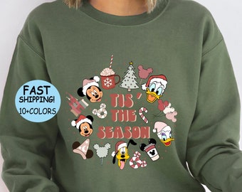 Disney Family Christmas Shirt, This The Season Xmas Sweatshirt, Mickey and friends Xmas Vacation Hoodie, Disney Christmas Elements shirt