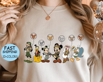 Animal Kingdom Safari Shirt, Disney Safari Sweatshirt, Family Safari Trip Hoodie,Disney Mickey and Friends Safari Shirt, Disney Wild zoo Tee
