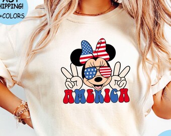 Disney Minnie 4th of July Shirt, USA 250 Years Sweatshirt, Independence Day, America 250th Anniversary Hoodie, Disney Minnie Patriots Gift