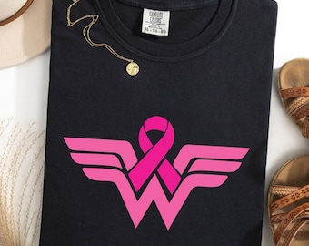 Comfort Colors Breast Cancer Awareness Shirt: Ribbon Fighter Tee