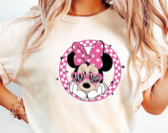 Comfort Colors Disney Mama Mouse Shirt, Mothers Day Shirt, Disney Minnie Head Shirt, Mother's Day Gift, Disney Birthday Mama Tee, Minnie Mom