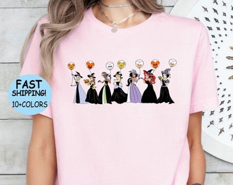 Shirt Disney halloweenprinses, sweater Halloween Princess Balloons, verjaardagsshirt Halloween Princess Squad, hoodie Halloween-vakantie