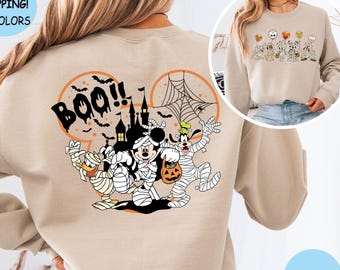 Disney Halloween Trip Sweatshirt, Disney Halloween boo Shirt, Micky und Freunde Halloween Mumie T-Shirt, Gruselige Saison Halloween Mumie Hoodie